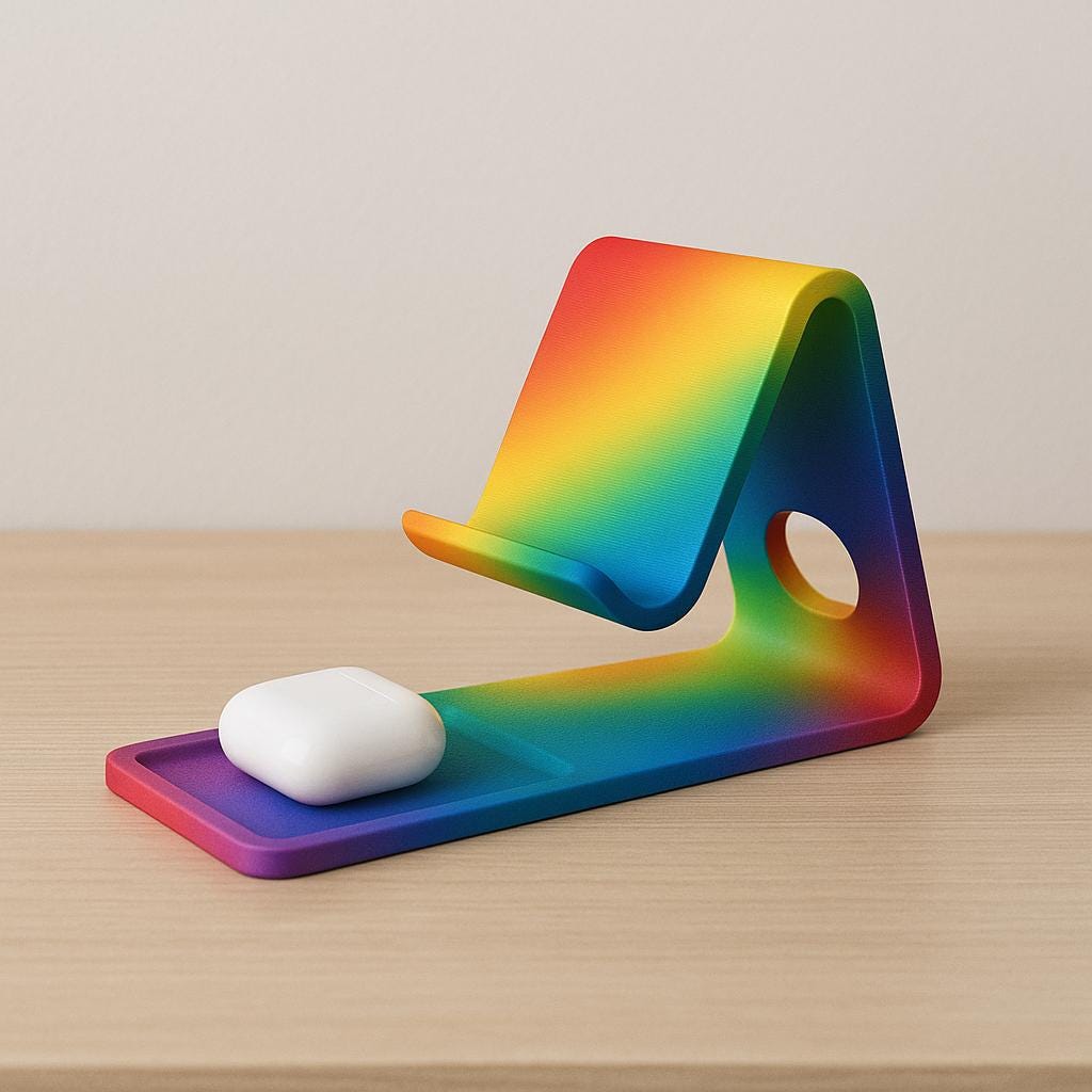 3D Printed Desk Organizer: Phone, AirPods, Keys - Minimalist Clutter Solution