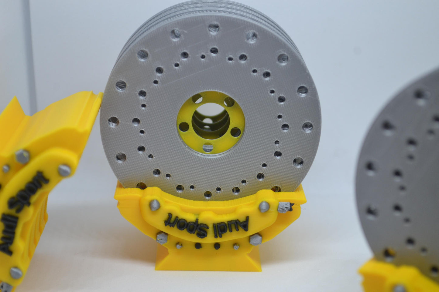 Audi Brake Disc Inspired Coasters | Car Enthusiast Gift | 3D Printed Auto Décor | Motorsport Home Accessory | Unique Gearhead Drink Coasters