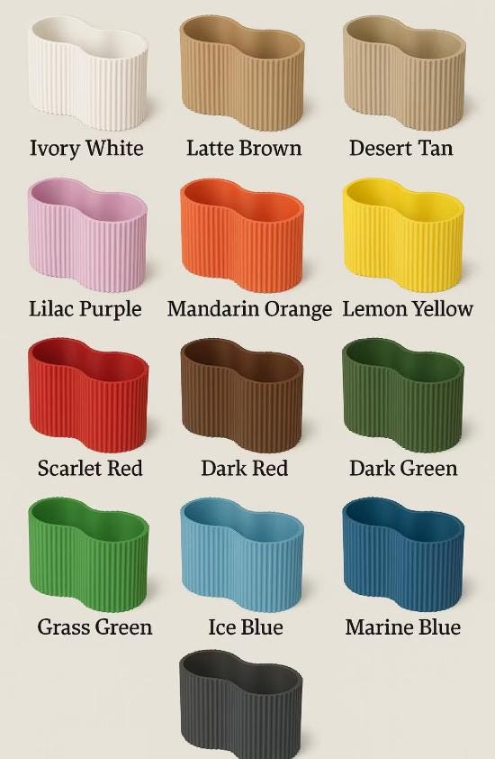 Modern Ribbed Vanity Organizer Two-Tier Makeup & Skincare Storage Tray Minimalist Desk or Bathroom Holder fall gift for her/him