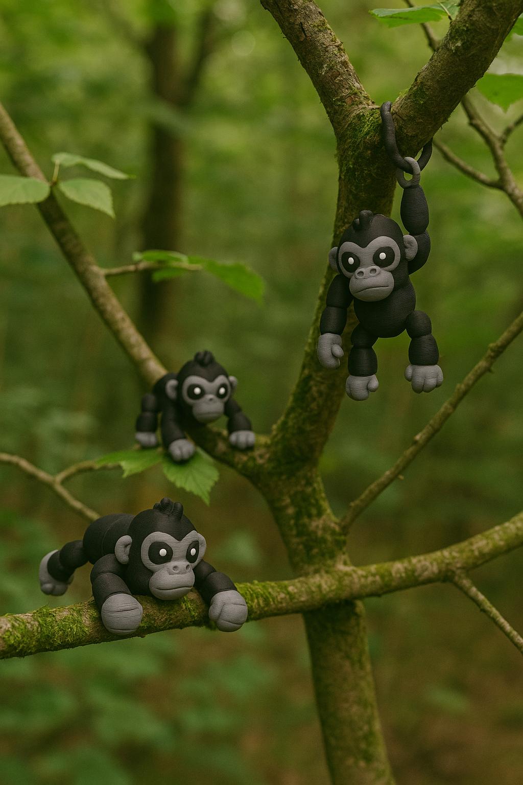 Articulated Gorilla Fidget Toy: 3D Printed Desk Pet Figurine