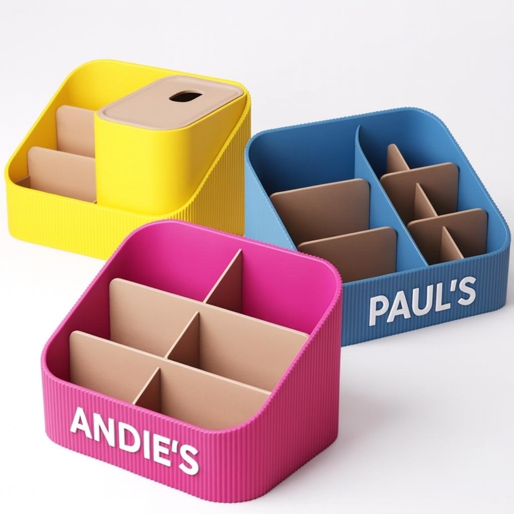 Personalized Desk Organizer: Custom Color Modern Office Storage