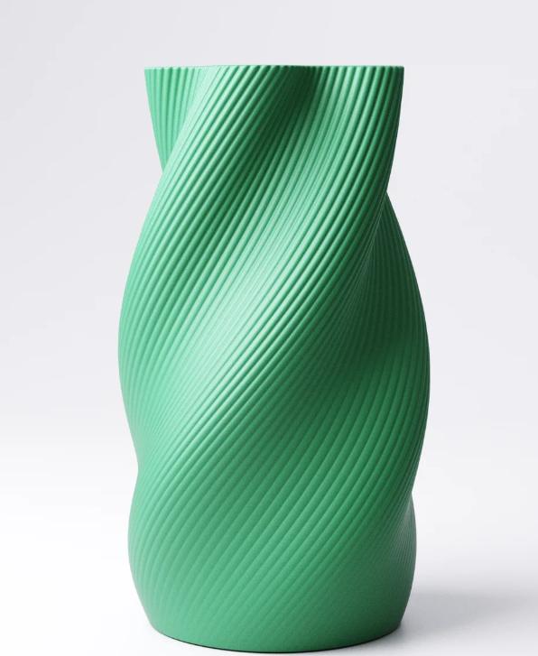 3D Printed Ribbed Vase: Modern Minimalist Home Decor