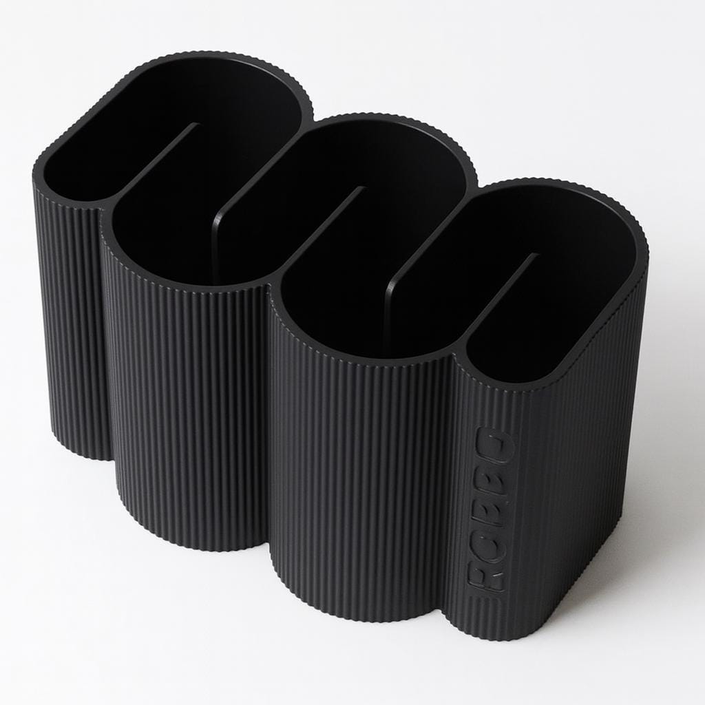 Desk Organizer: Modern Ripple Design, Multi-Compartment Stationery Holder tidy office desk reception