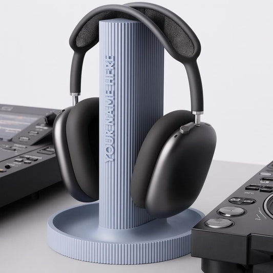 Minimalist Headphone Stand – Stylish Desktop Headset Holder – Space-Saving Audio Accessory Storage gamer streamer décor.
