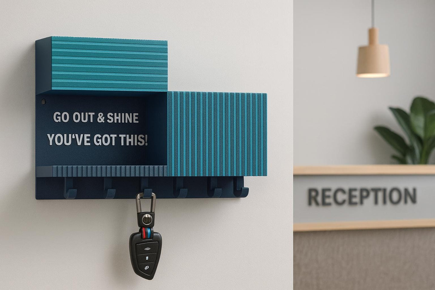 Personalized Wall Organizer: Modern Entryway Storage with Hooks