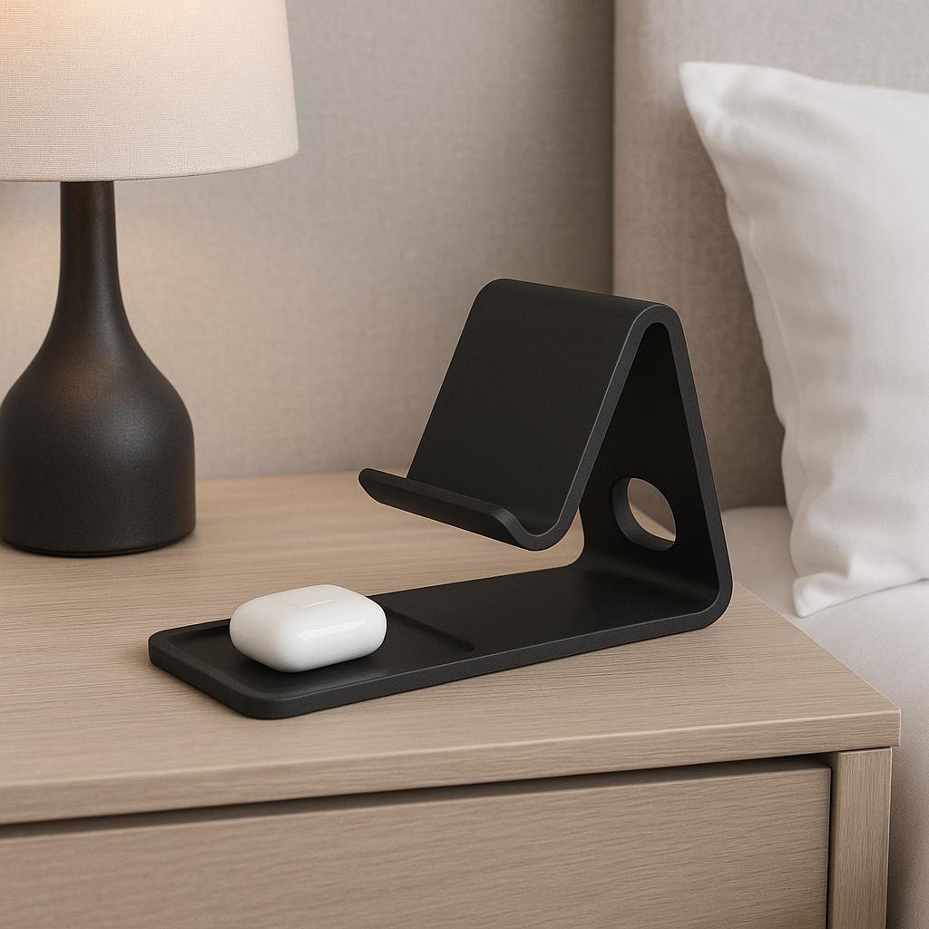 3D Printed Desk Organizer: Phone, AirPods, Keys - Minimalist Clutter Solution