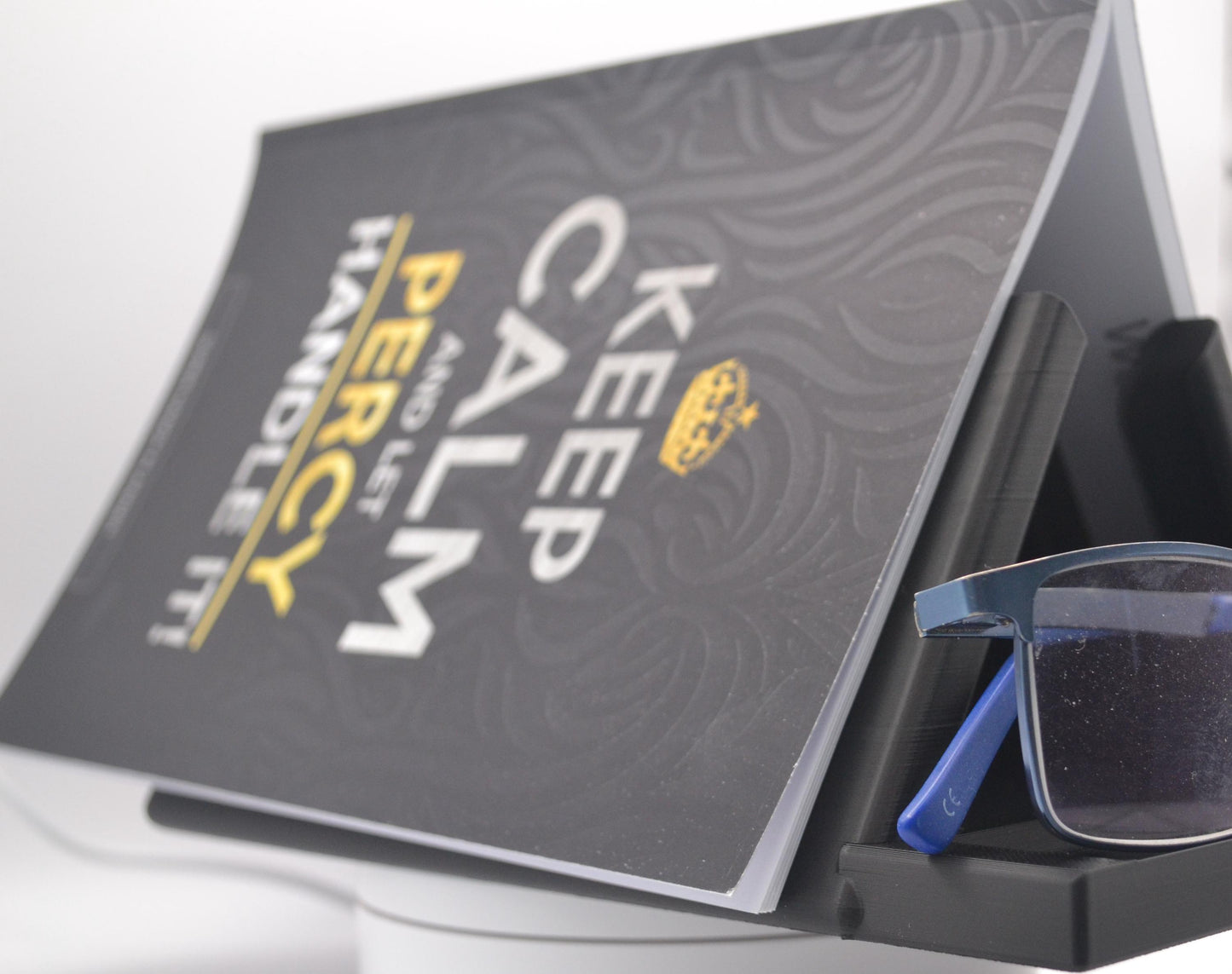 3D Printed Book Stand & Glasses Holder: Page Keeper with Book Spreader