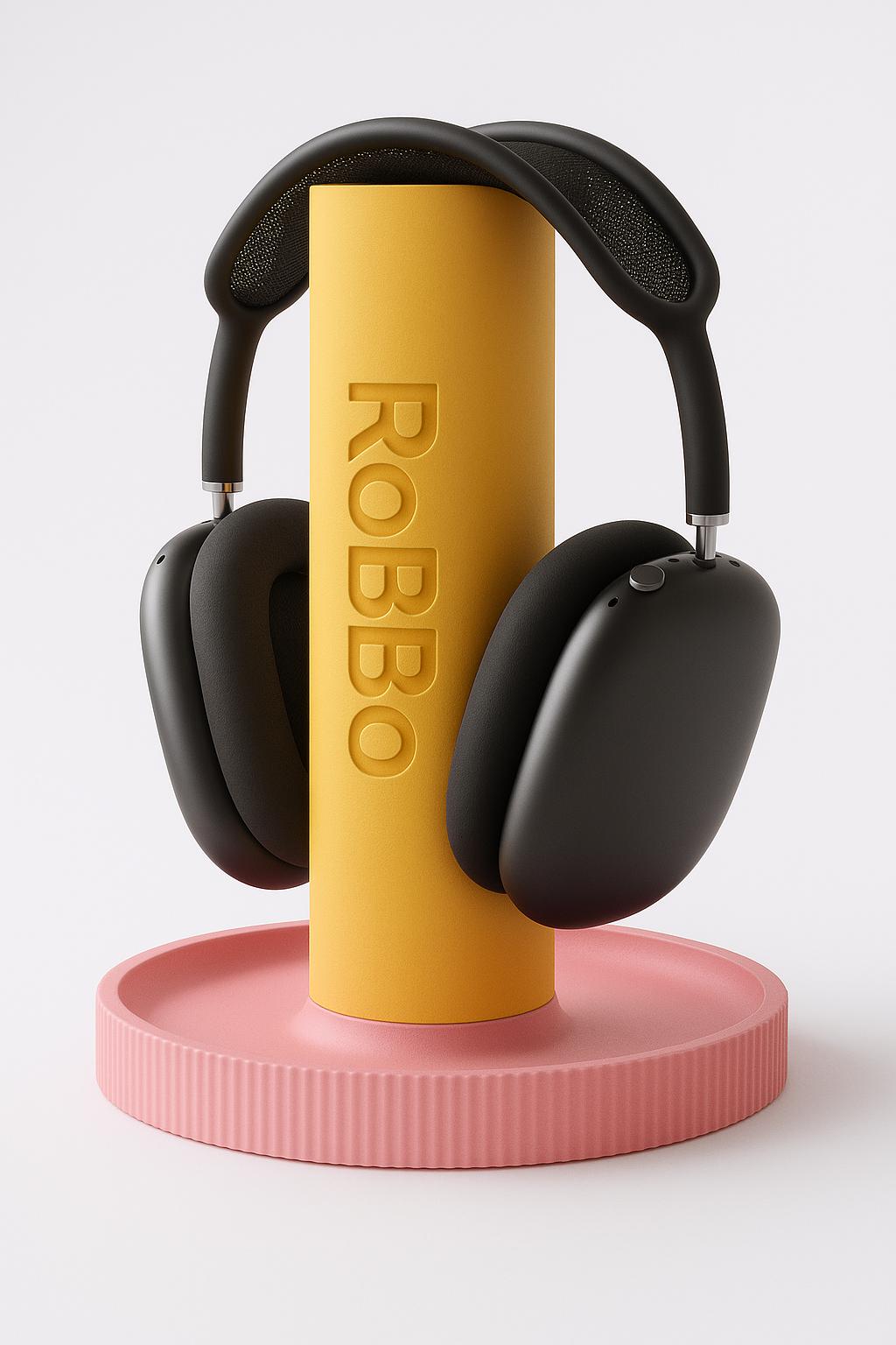 Minimalist Headphone Stand – Stylish Desktop Headset Holder – Space-Saving Audio Accessory Storage gamer streamer décor.