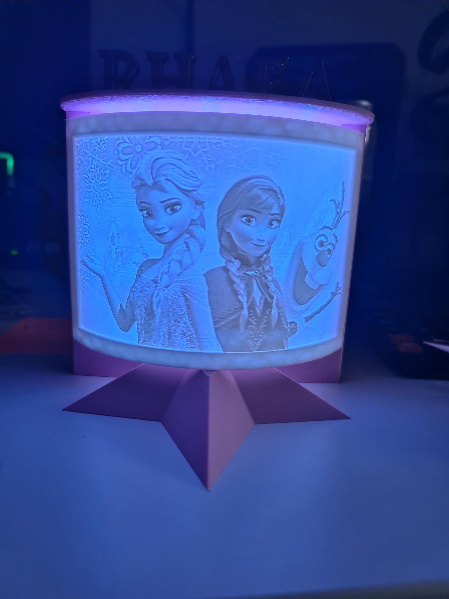 Personalized Frozen Night Light: Custom Name LED Lamp, Color Changing