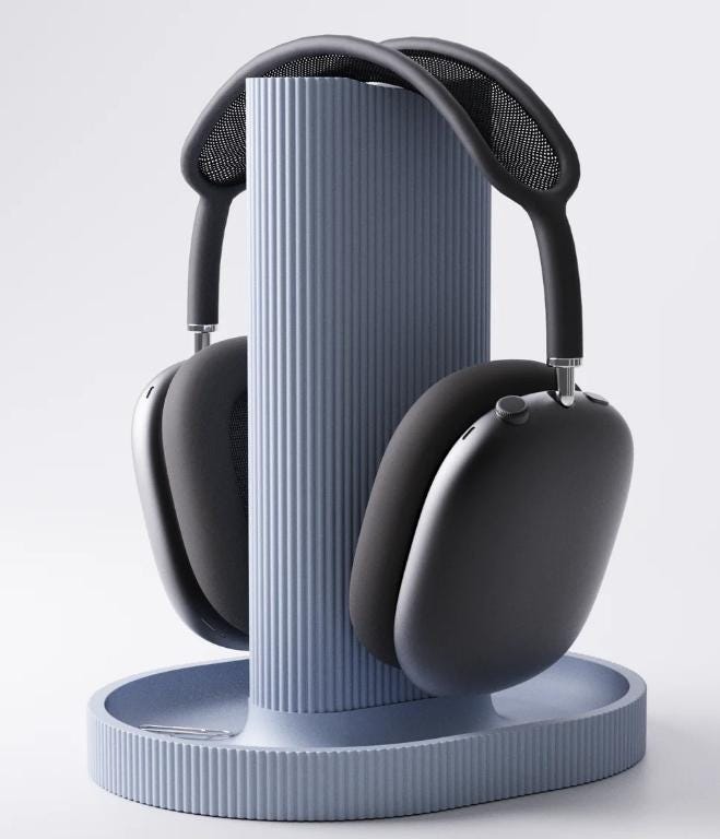 Minimalist Headphone Stand – Stylish Desktop Headset Holder – Space-Saving Audio Accessory Storage gamer streamer décor.