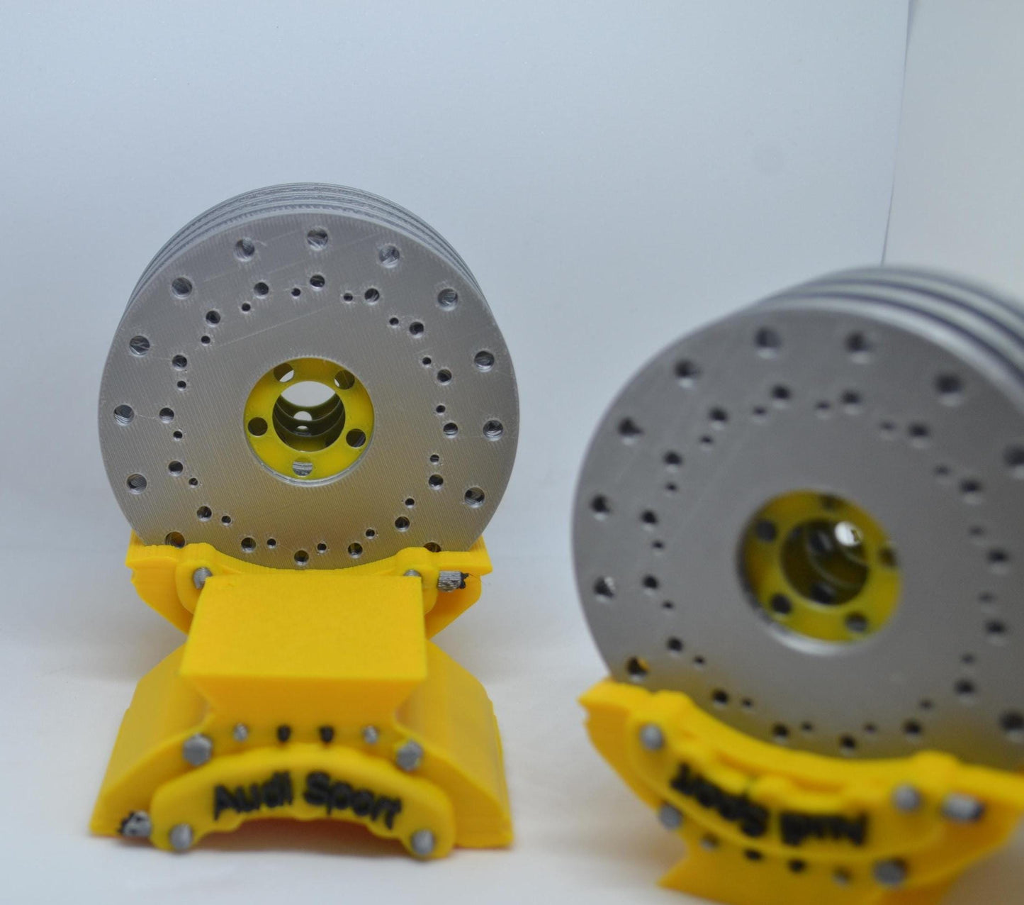 Audi Brake Disc Inspired Coasters | Car Enthusiast Gift | 3D Printed Auto Décor | Motorsport Home Accessory | Unique Gearhead Drink Coasters