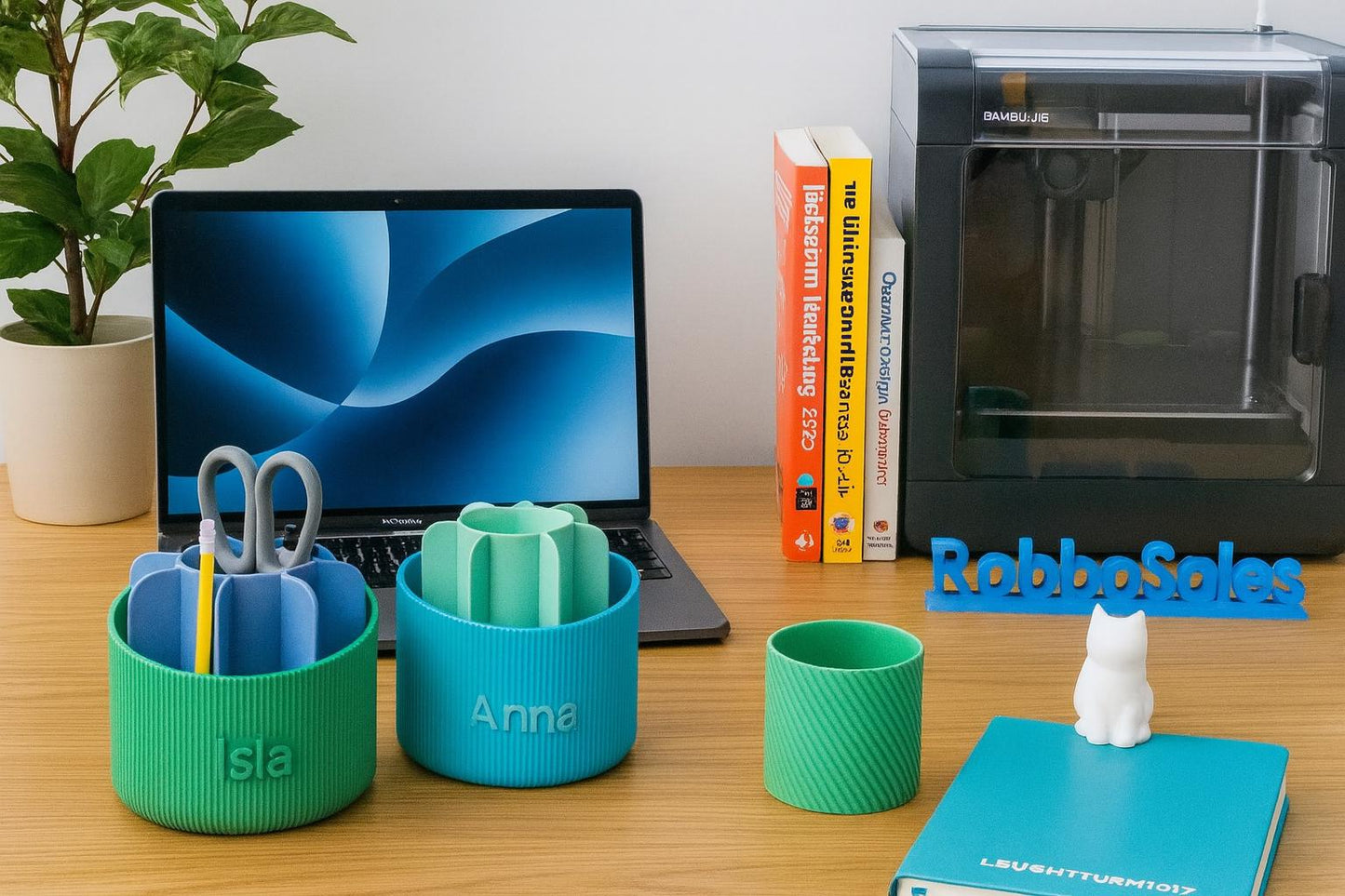 Personalised Organiser Custom Name Pen & Stationery Holder3D Printed Office Storage Pot, Unique Gift for Students, Teachers or Home Office