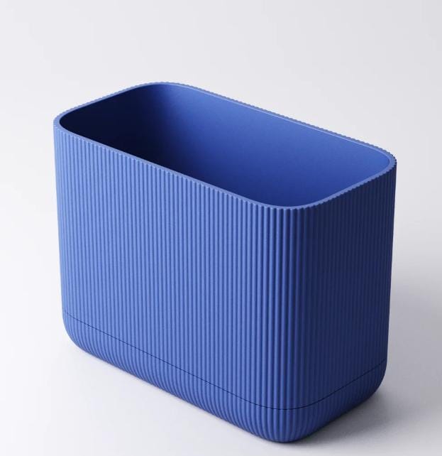 Ribbed Bathroom Storage Holder: Minimalist Countertop Organizer shower gel soap shaving foam tooth paste.