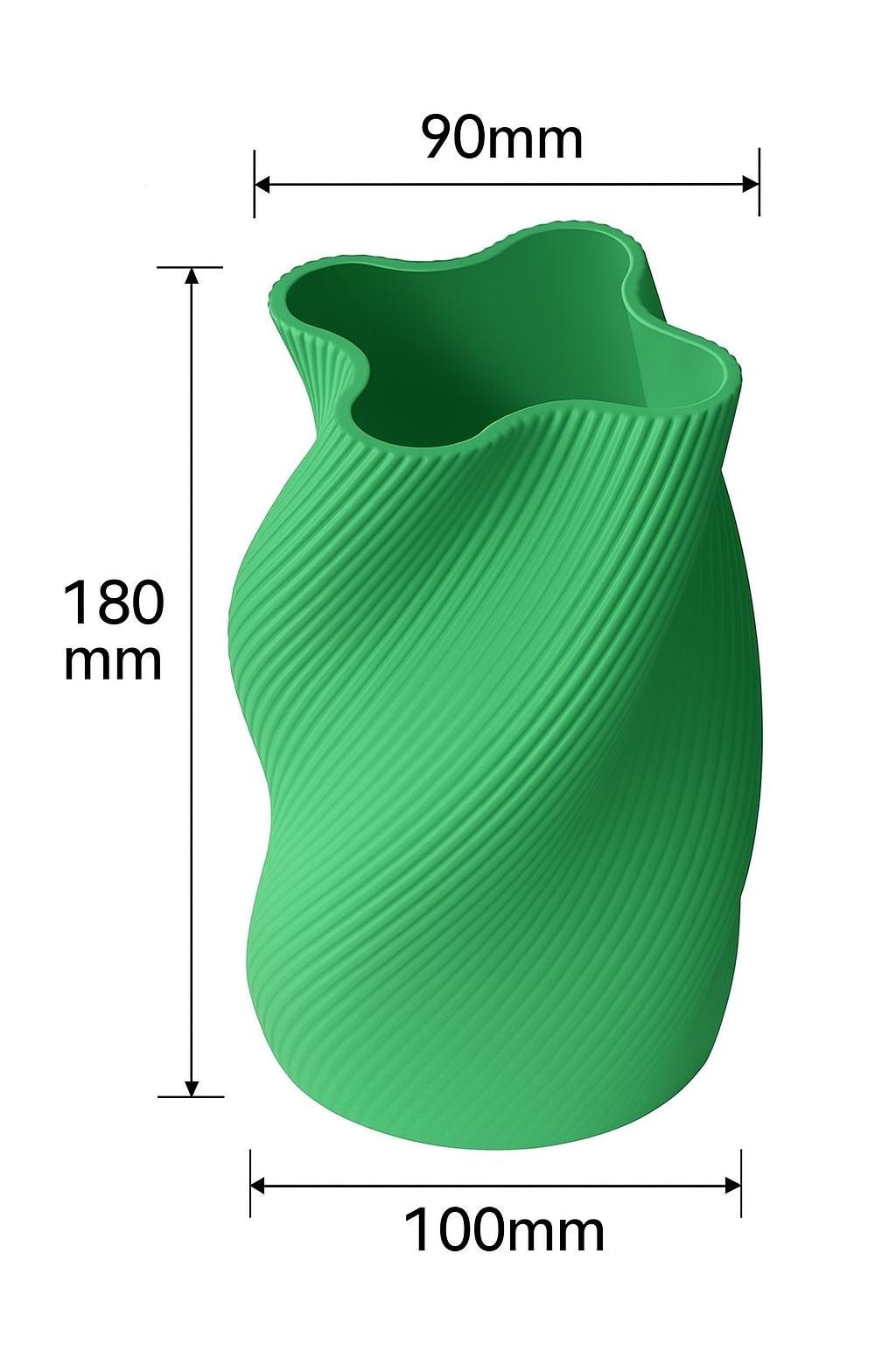 3D Printed Ribbed Vase: Modern Minimalist Home Decor