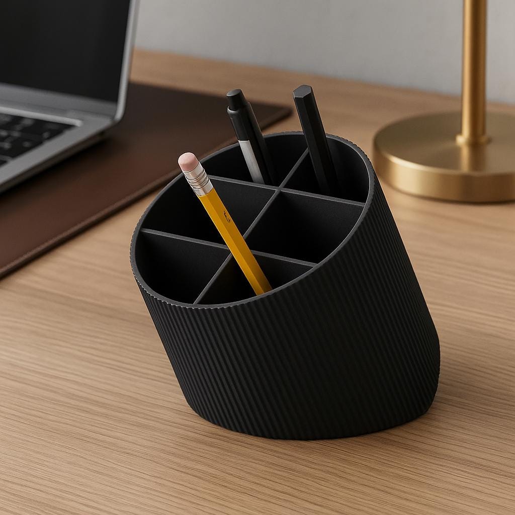 3D Printed Desk Organizer: Colorful Kids Art Supply Caddy