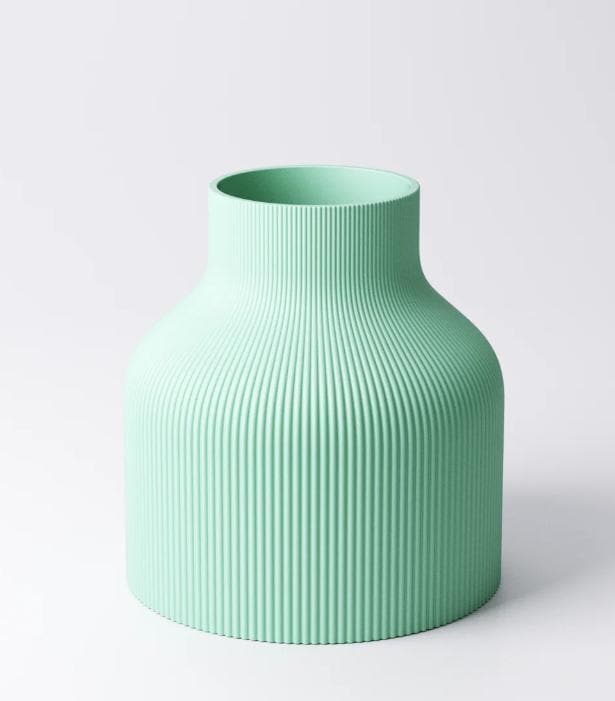 Ribbed Vase: Modern Minimalist Home Décor custom colours and unique table ornament.