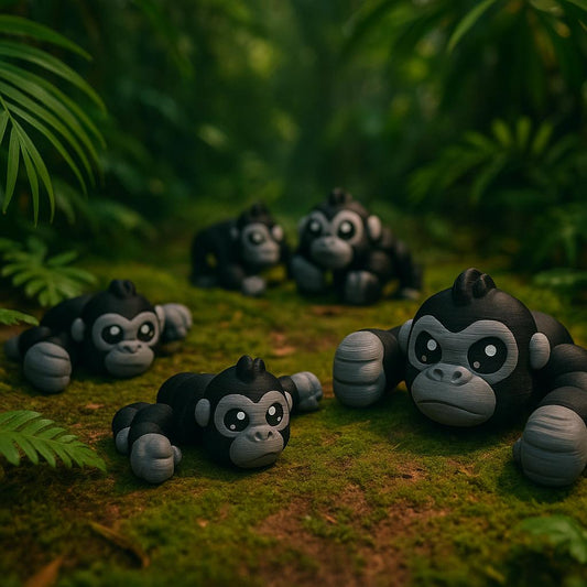 Articulated Gorilla Fidget Toy: 3D Printed Desk Pet Figurine