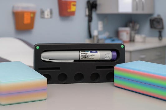 Magnetic Mounjaro Pen & Needle Holder | Compact Organizer for Mounjaro Injections | 3D Printed | Travel-Friendly Storage