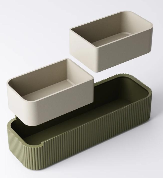 3D Printed Desk Organizer Box: Modern Minimalist Stationery Storage