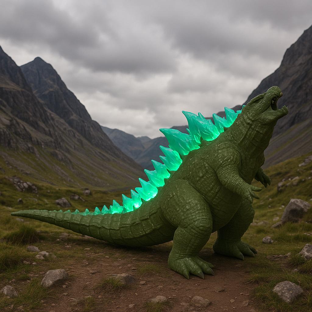 3D Printed Godzilla Lamp: Color Changing LED Night Light with Remote