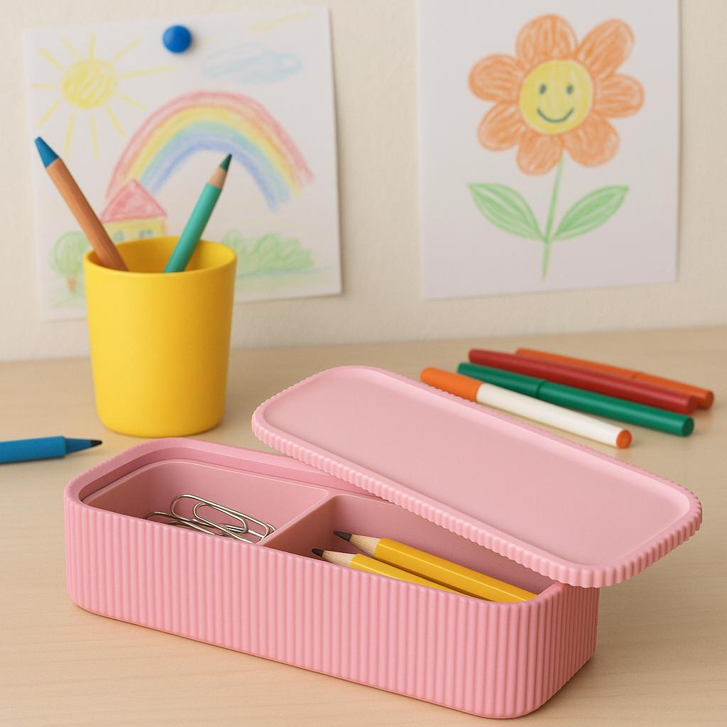 3D Printed Desk Organizer Box: Modern Minimalist Stationery Storage