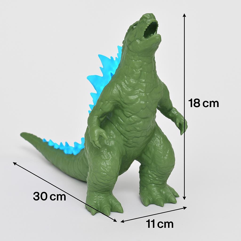 Godzilla Night Light 3D Printed Colour Changing LED Kaiju Lamp with Remote  Monster Movie Desk Décor  Unique Gamer Gift for Him