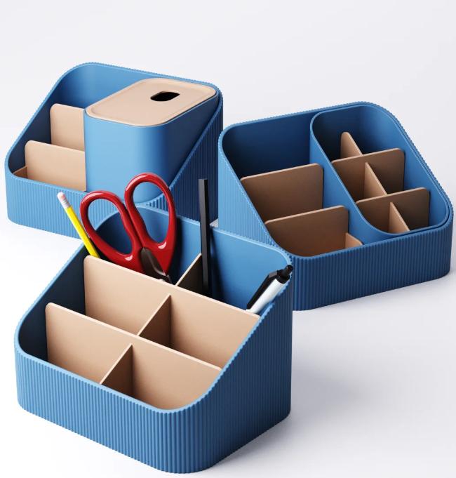 Personalized Desk Organizer: Custom Color Modern Office Storage