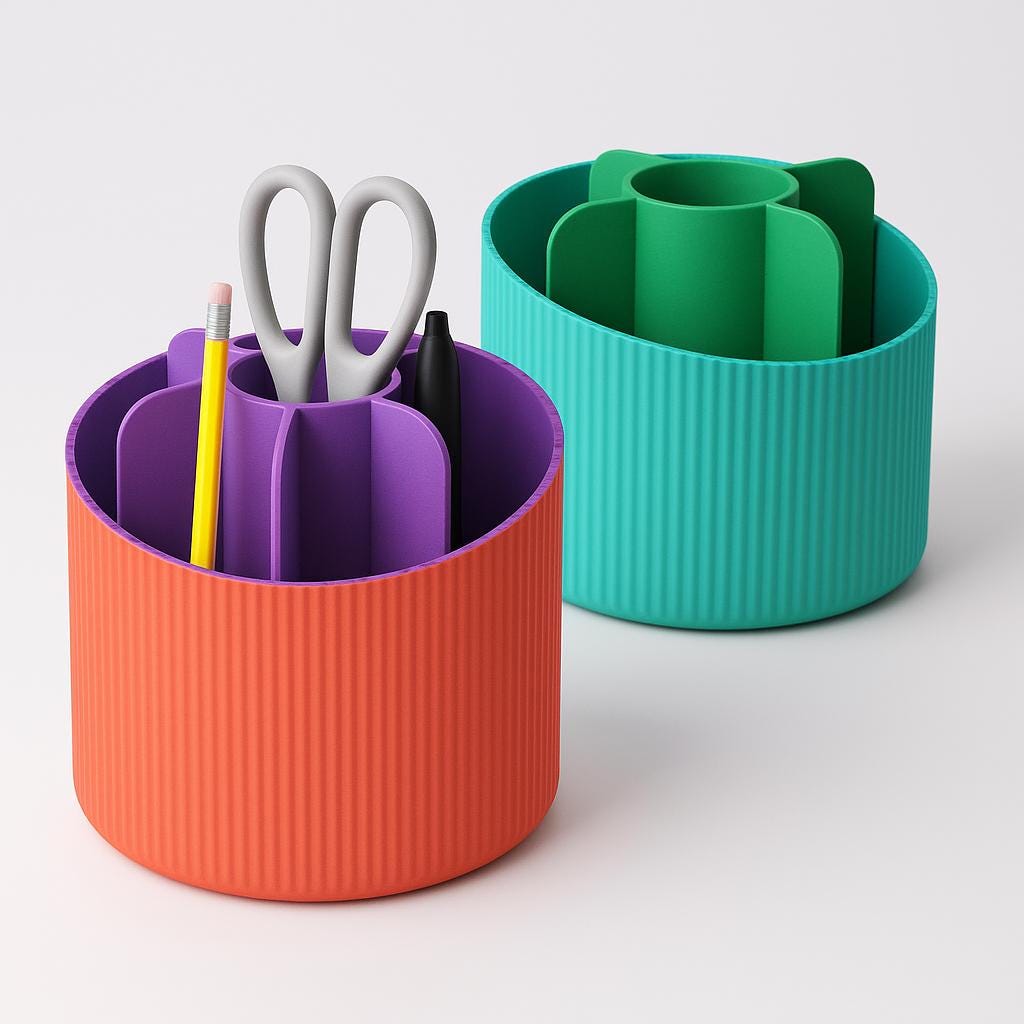 Personalised Organiser Custom Name Pen & Stationery Holder3D Printed Office Storage Pot, Unique Gift for Students, Teachers or Home Office