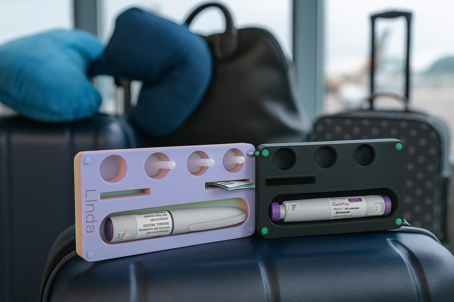 Magnetic Mounjaro Pen & Needle Holder | Compact Organizer for Mounjaro Injections | 3D Printed | Travel-Friendly Storage