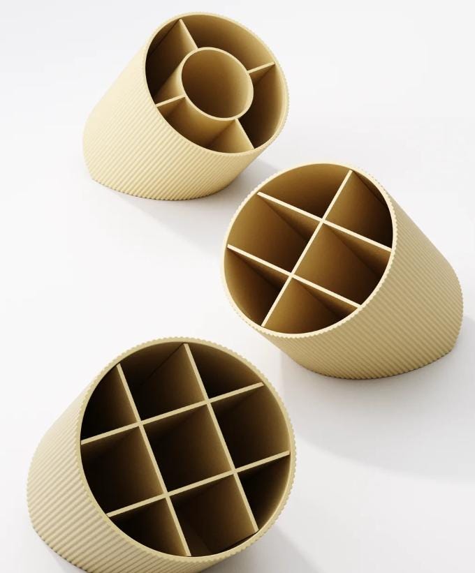 3D Printed Desk Organizer: Colorful Kids Art Supply Caddy