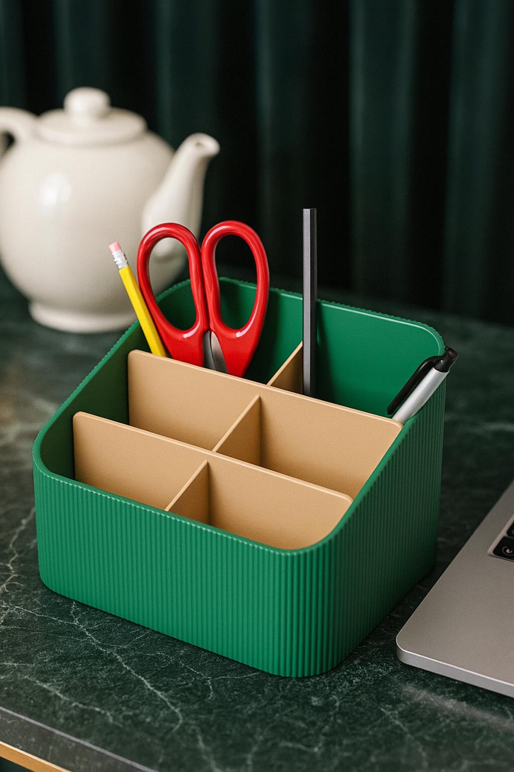 Personalized Desk Organizer: Custom Color Modern Office Storage