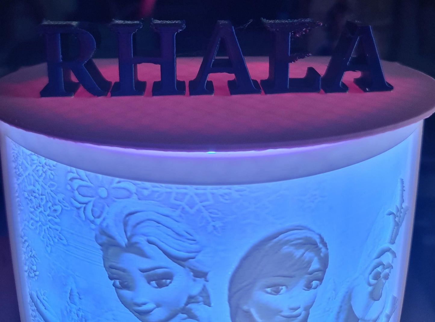 Personalized Frozen Night Light: Custom Name LED Lamp, Color Changing