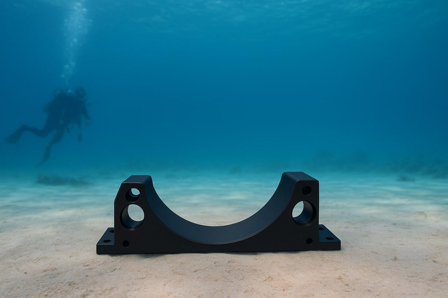 Scuba Cylinder Roll Control Bracket: Modular Tank Cradle for Transit