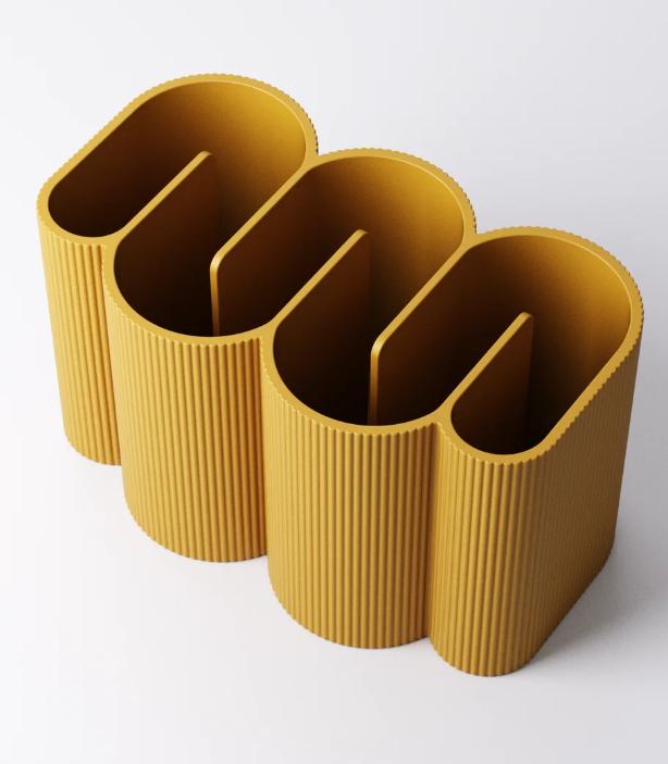 Desk Organizer: Modern Ripple Design, Multi-Compartment Stationery Holder tidy office desk reception