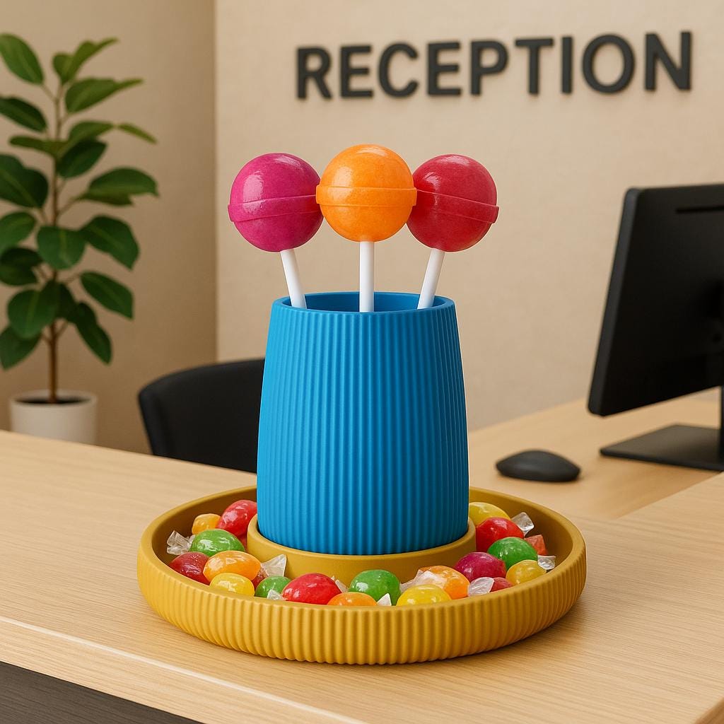 Desk Organizer with Pen Holder: Modern Office Storage home office and reception holder.