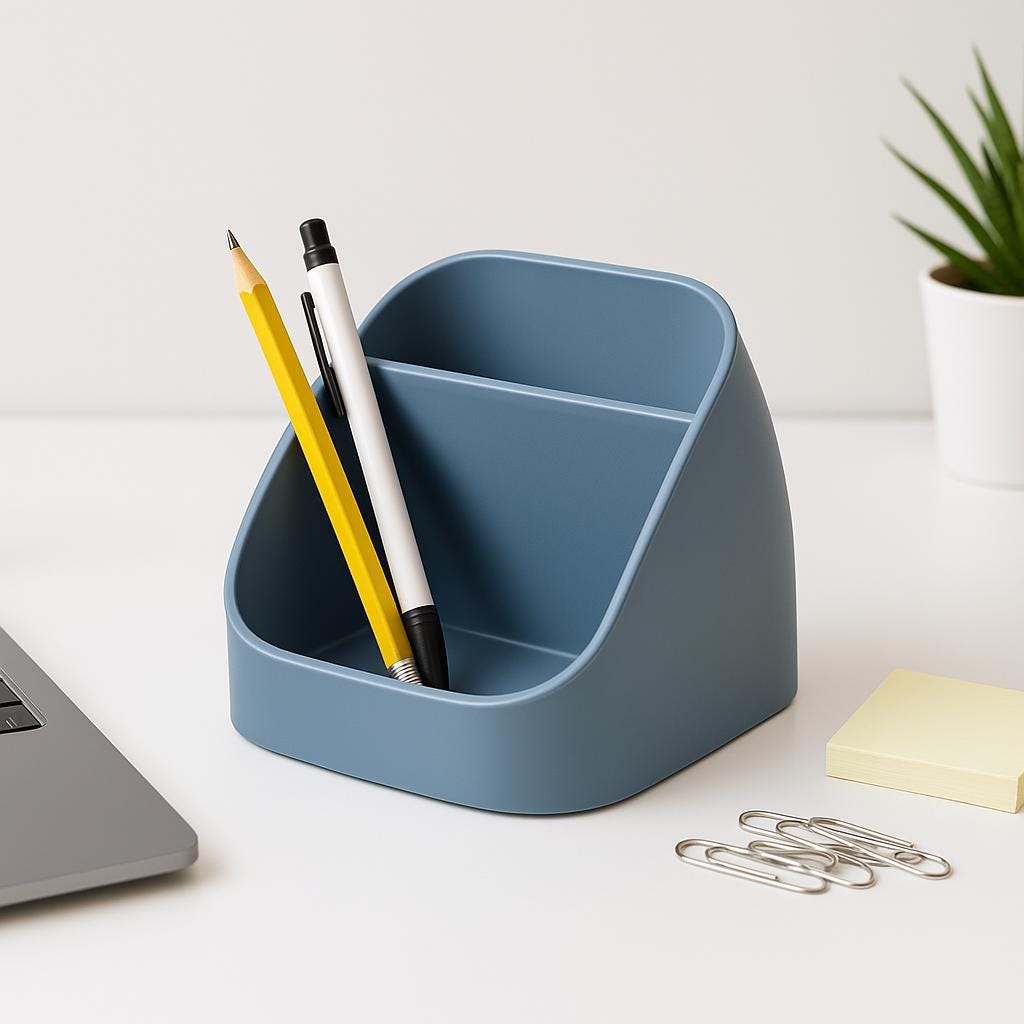 Modern Minimalist Desk Organizer – Multi-Compartment Storage for Pens, Stationery & Office Essentials