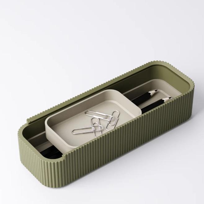 3D Printed Desk Organizer Box: Modern Minimalist Stationery Storage