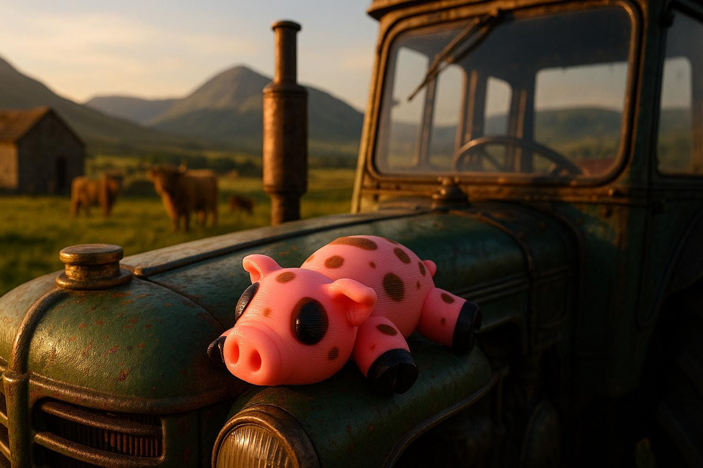Articulated Pig Fidget Toy: Clarkson's Farm Inspired Desk Pet