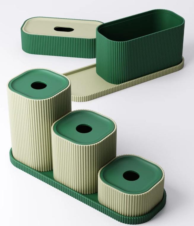 3-Tier Kitchen Counter Organizer: Eco-Friendly PLA Storage