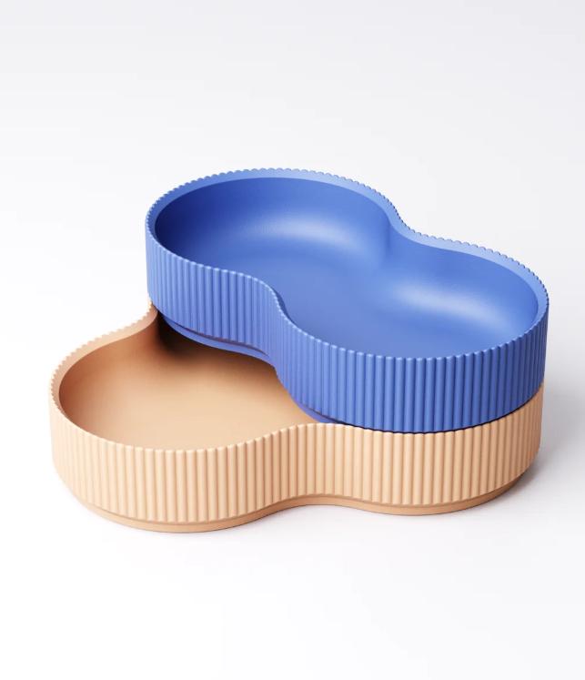 Modern 3-Tier Rippled Storage Tray – Minimalist Desk Organizer for Keys, Jewelry & Small Essentials