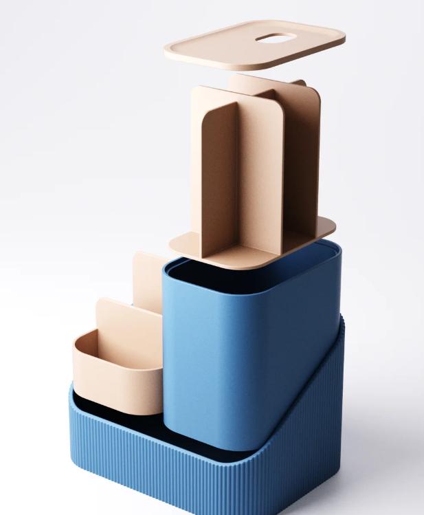 Personalized Desk Organizer: Custom Color Modern Office Storage