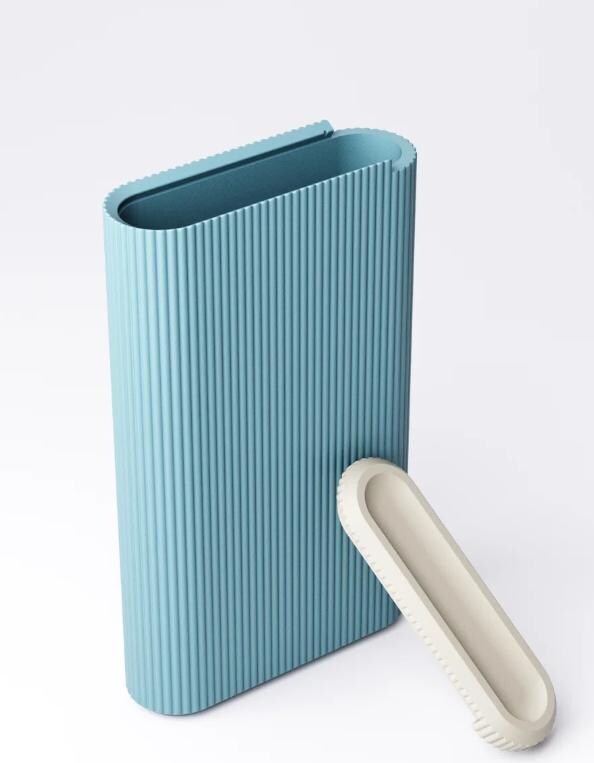 Slim Ribbed Pencil Case: Modern Stationery Storage Box