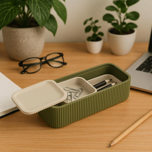 3D Printed Desk Organizer Box: Modern Minimalist Stationery Storage