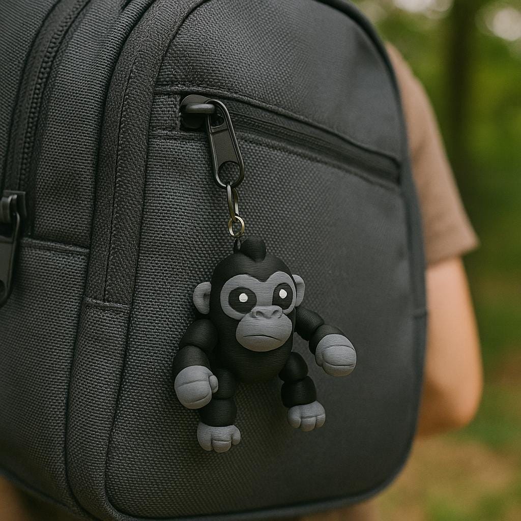 Articulated Gorilla Fidget Toy: 3D Printed Desk Pet Figurine