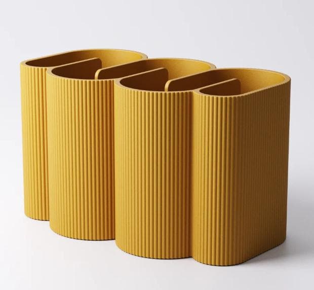 Desk Organizer: Modern Ripple Design, Multi-Compartment Stationery Holder tidy office desk reception