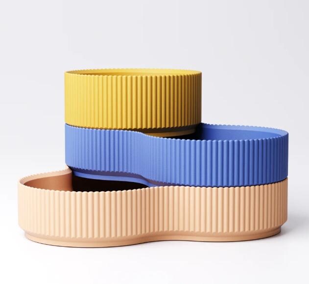 Modern 3-Tier Rippled Storage Tray – Minimalist Desk Organizer for Keys, Jewelry & Small Essentials