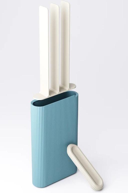 Slim Ribbed Pencil Case: Modern Stationery Storage Box