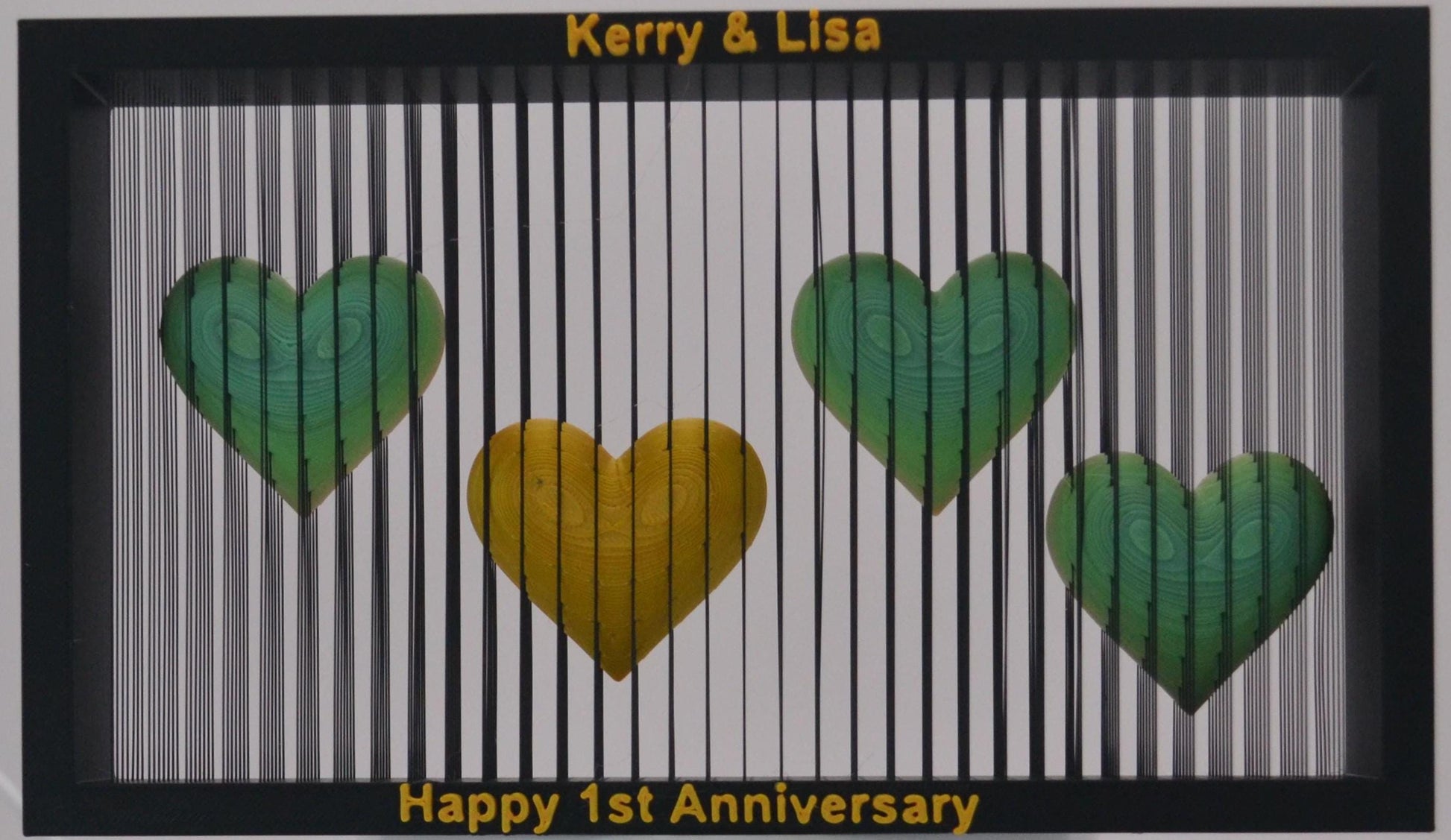 Personalized Heart Anniversary Gift Custom Names & Message Unique Romantic Home Décor Couples Keepsake