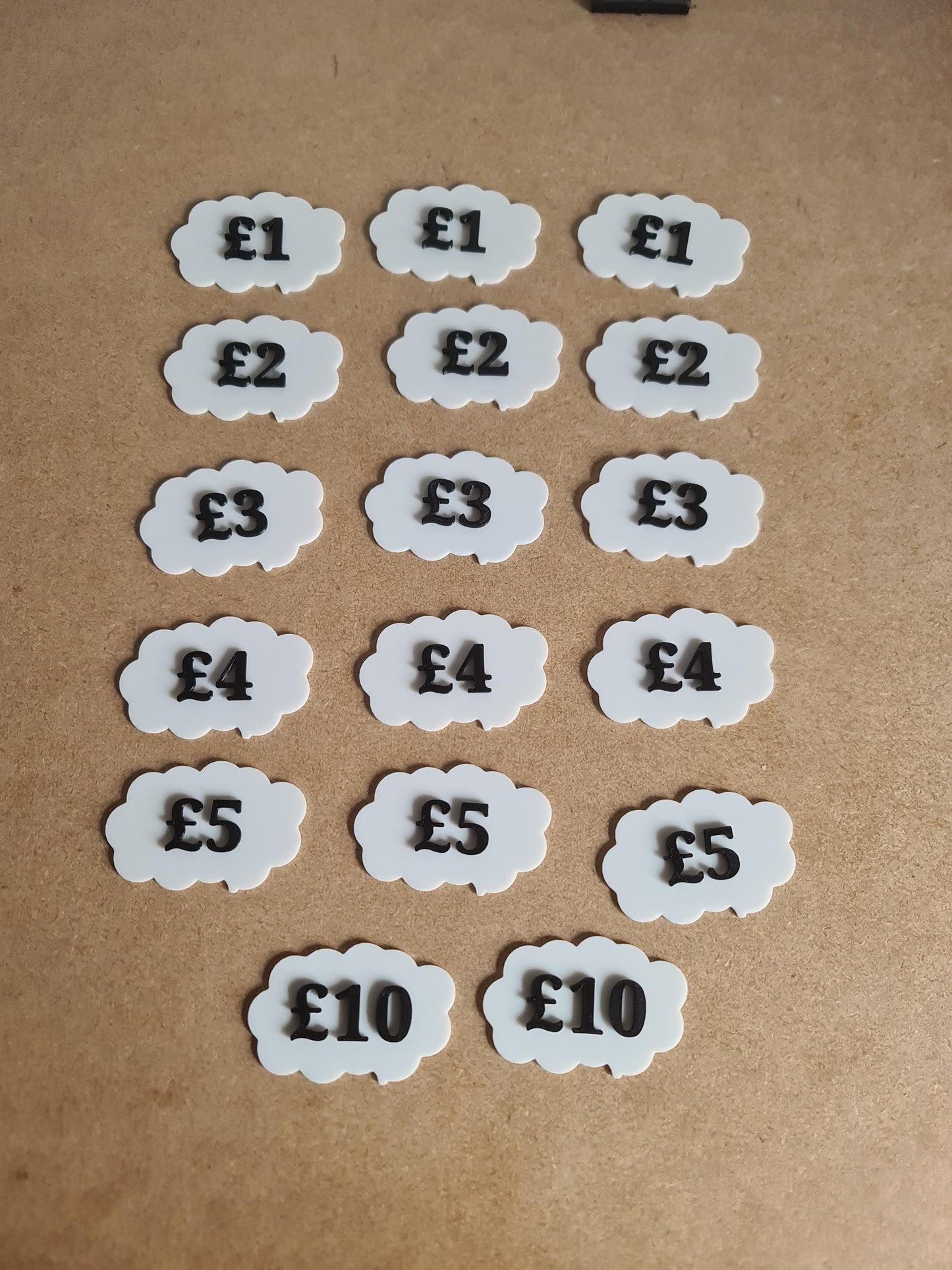 Custom 3D Printed Price Labels – Market Stall, Car Boot, Craft Fair, Trader Display – Any Price, Currency & Colour