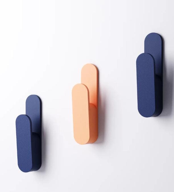 Modern Colourful Wall Hangers – Set of 3 Minimalist Coat Hooks, Playful Home Décor, Custom Colours Available wall décor